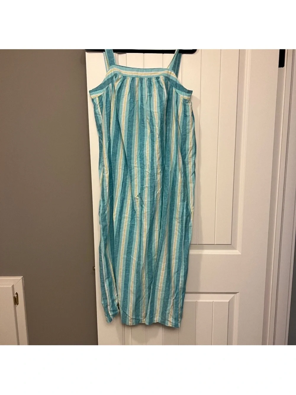 Linen blend Maxi In Navy Small - Picture 1 of 3